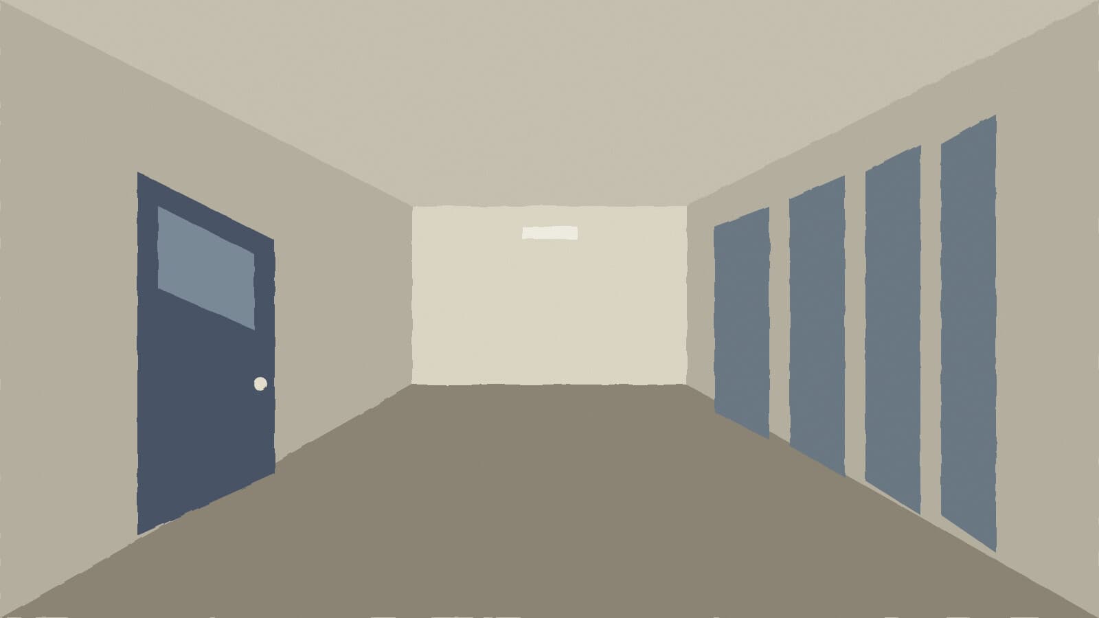 Empty school hallway - illustration, Jake Team LLC