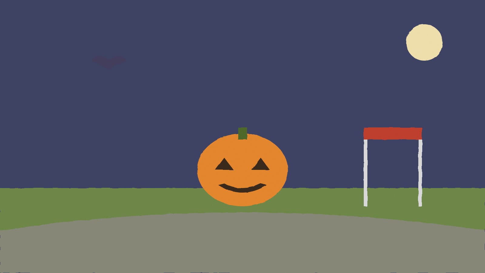 Pumpkin at race finish - illustration, Jake Team LLC