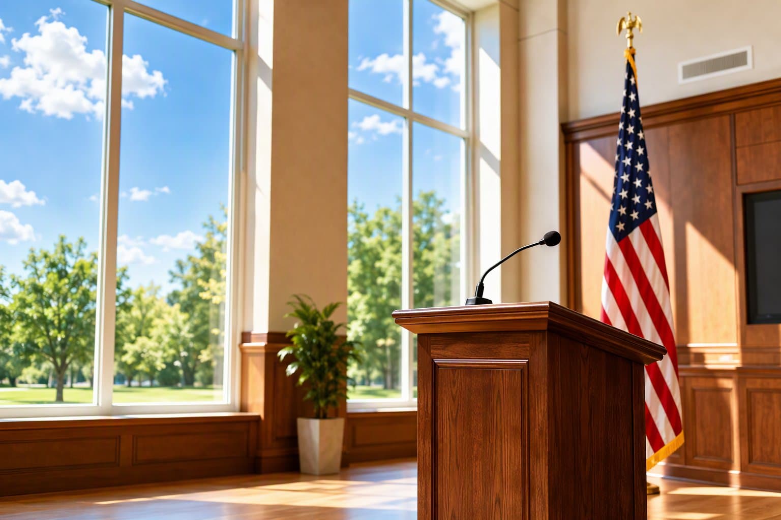 Mayoral Debate Setting - illustration, Jake Team LLC