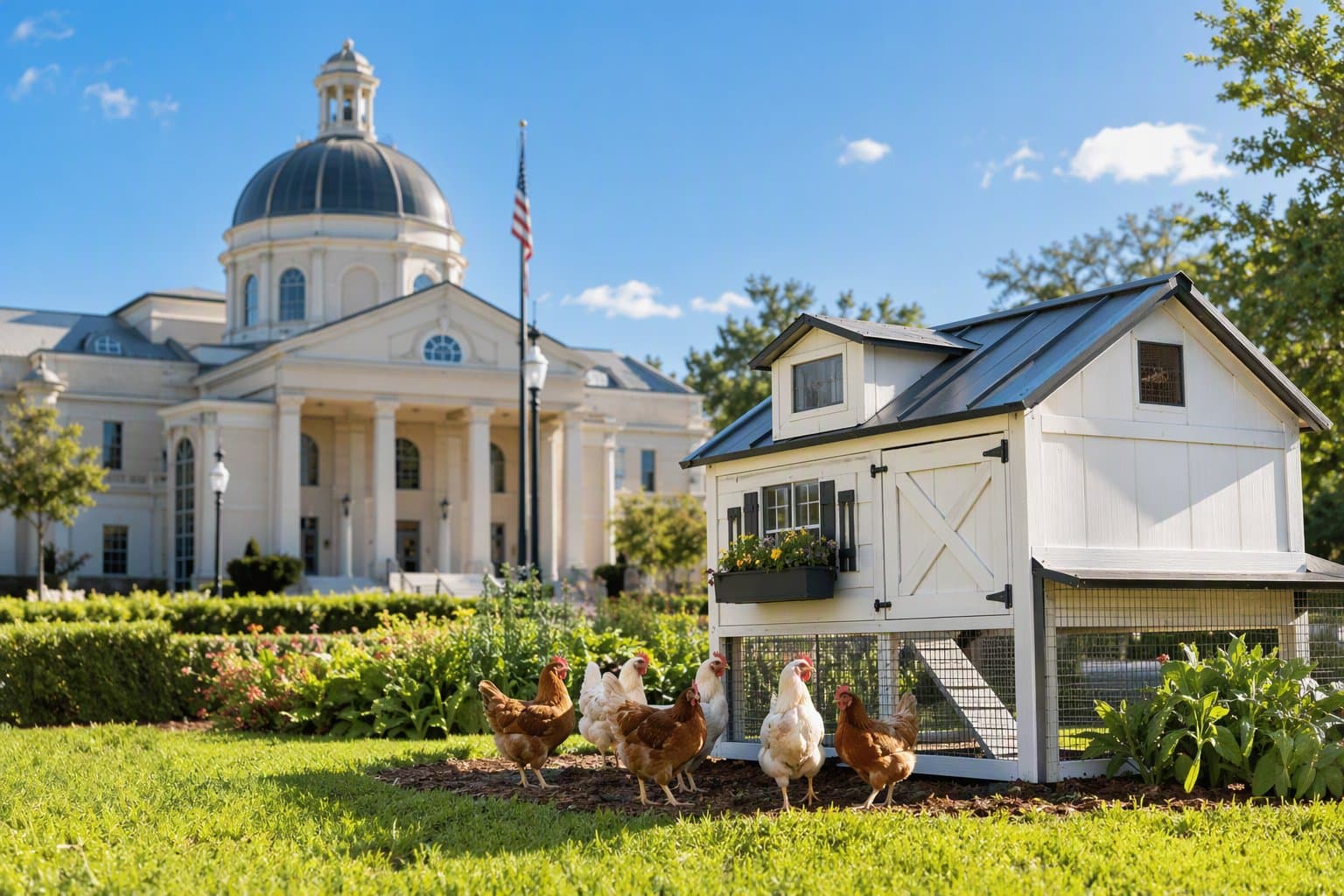 Winter Springs Chickens - illustration, Jake Team LLC