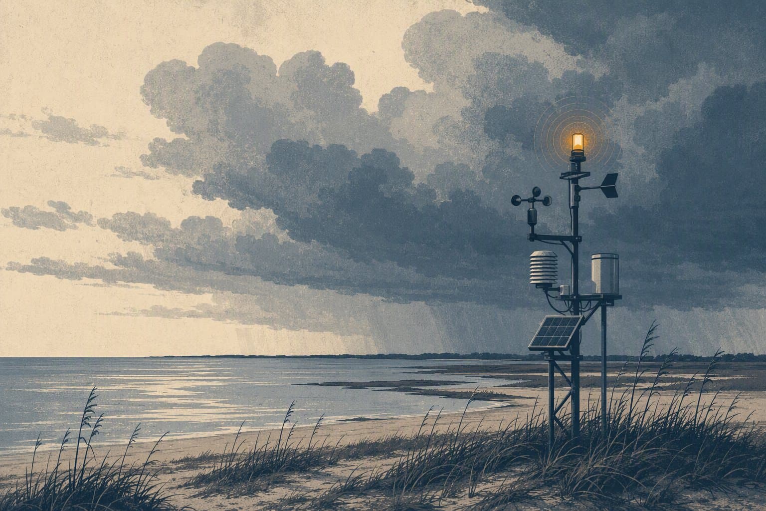 Gulf Coast Storm Watch - illustration, Jake Team LLC