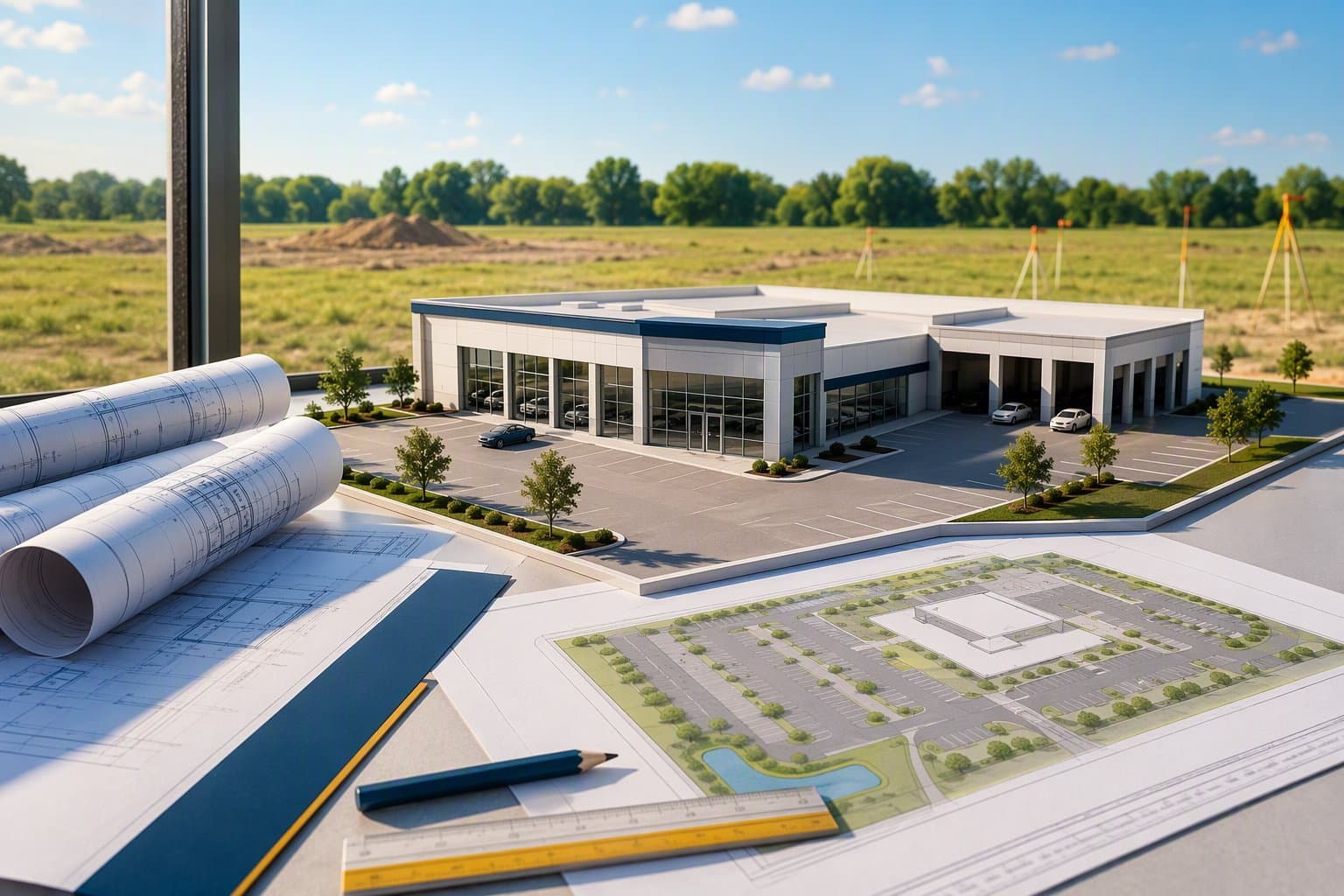 Dealership Site Plan - illustration, Jake Team LLC