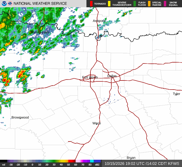 National Weather Service radar for North Texas (KFWS)
