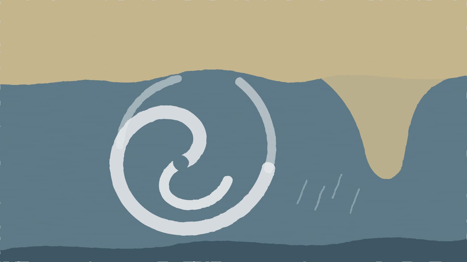 Storm spiral over the Gulf - illustration, Jake Team LLC