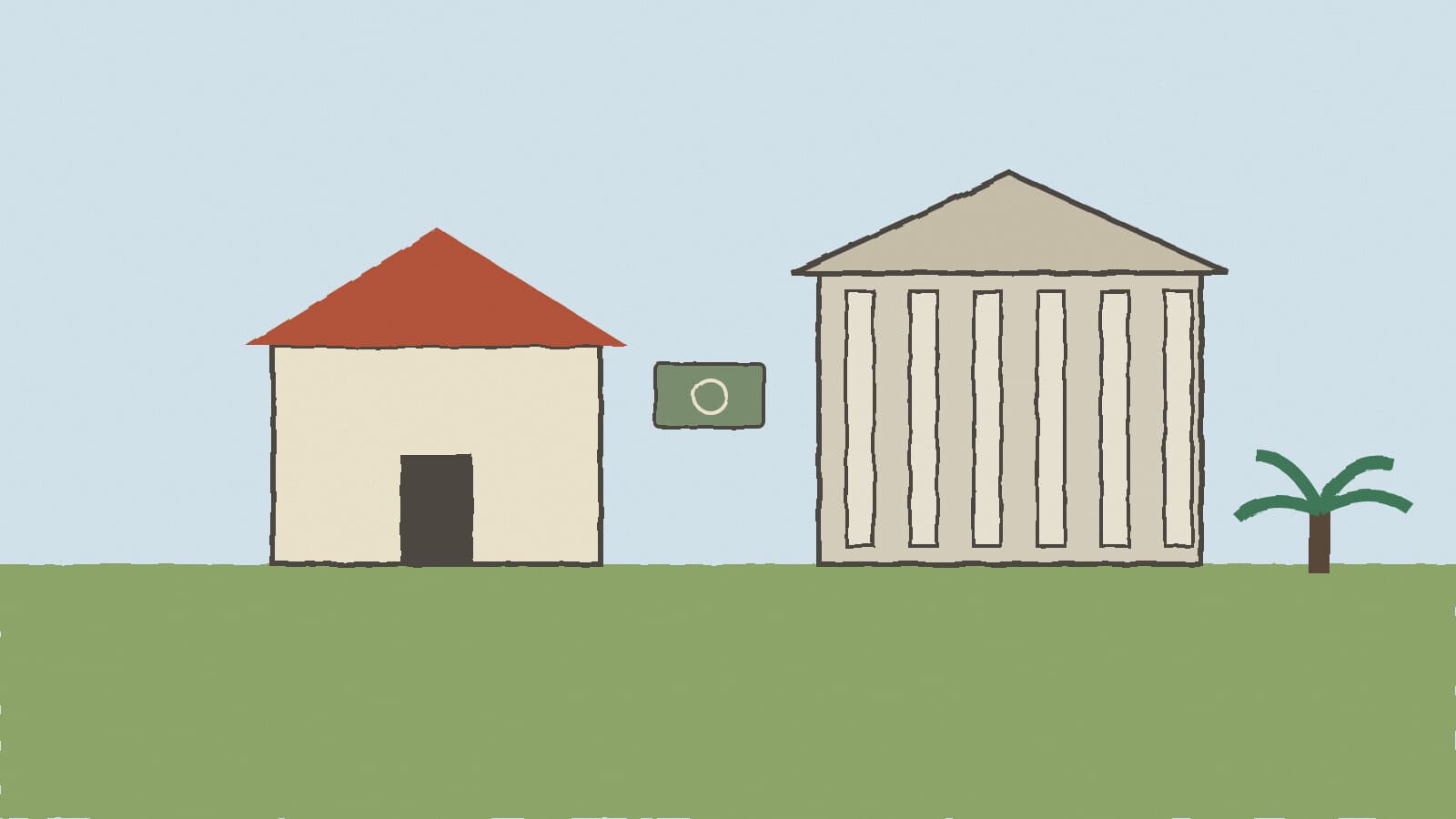 Home, city hall and ballot - illustration, Jake Team LLC