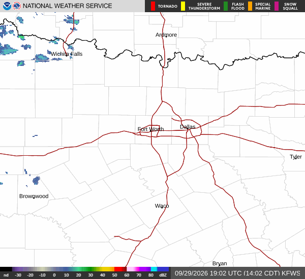 National Weather Service radar for North Texas (KFWS)